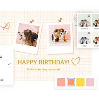 Birthday collage wallpaper