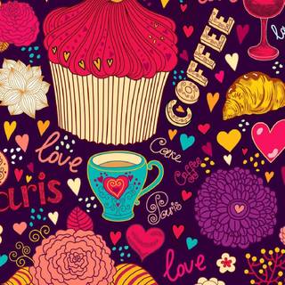 Cute cafe wallpaper