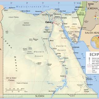 Egypt map wallpaper