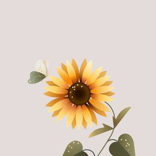 Sunflower painting wallpaper