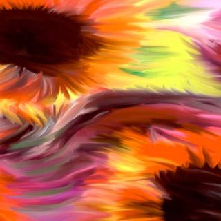 Sunflower painting wallpaper