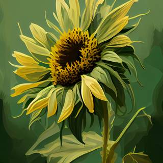 Sunflower painting wallpaper