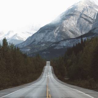 Ultrawide winter mountain wallpaper