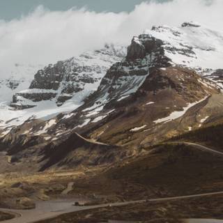 Ultrawide winter mountain wallpaper