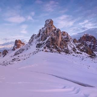 Ultrawide winter mountain wallpaper