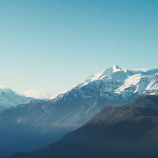 Ultrawide winter mountain wallpaper