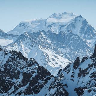 Ultrawide winter mountain wallpaper