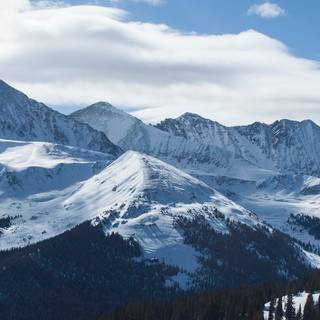 Ultrawide winter mountain wallpaper