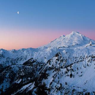 Ultrawide winter mountain wallpaper