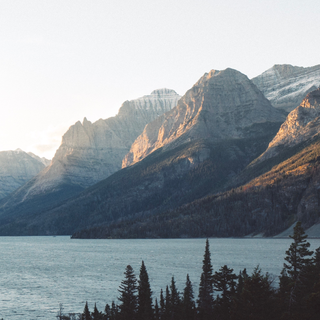 Ultrawide winter mountain wallpaper