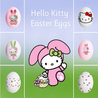 Hello Kitty Easter computer wallpaper