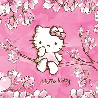 Hello Kitty spring computer wallpaper