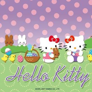 Hello Kitty spring computer wallpaper