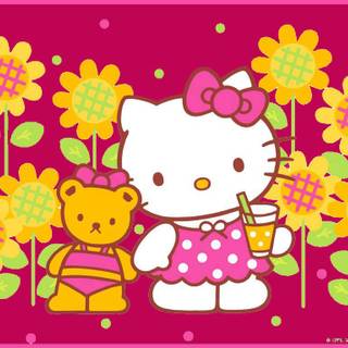 Hello Kitty spring computer wallpaper