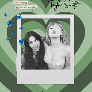 Taylor Swift and Olivia Rodrigo wallpaper
