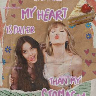 Taylor Swift and Olivia Rodrigo wallpaper