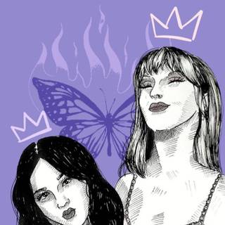 Taylor Swift and Olivia Rodrigo wallpaper