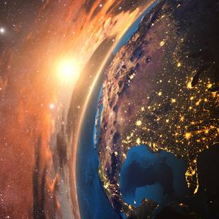 Night on Earth wallpaper