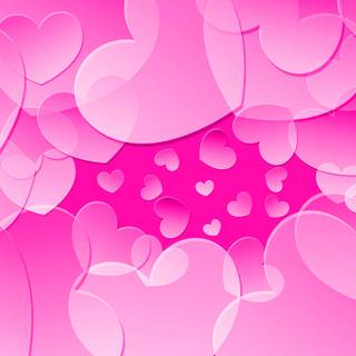 Pink heart desktop wallpaper