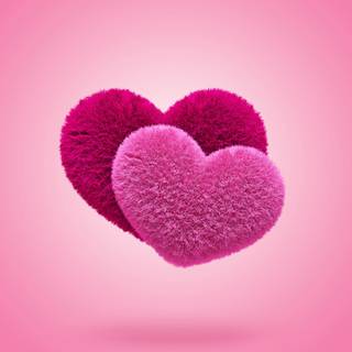 Pink heart desktop wallpaper