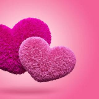 Pink heart desktop wallpaper