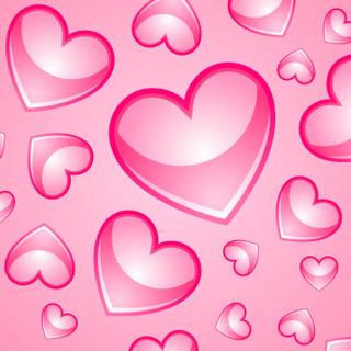 Pink heart desktop wallpaper