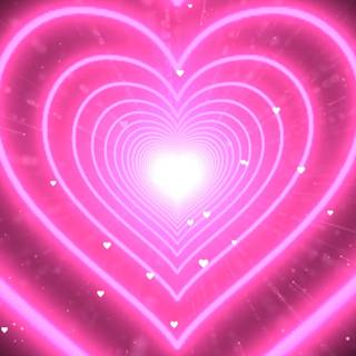 Pink heart desktop wallpaper