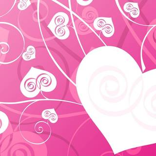 Pink heart desktop wallpaper