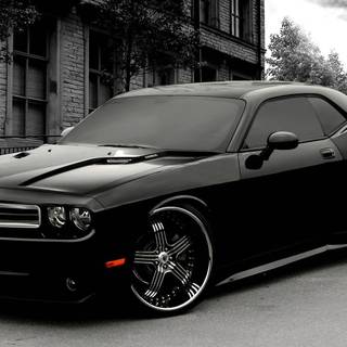 Dodge Challenger blacked out wallpaper