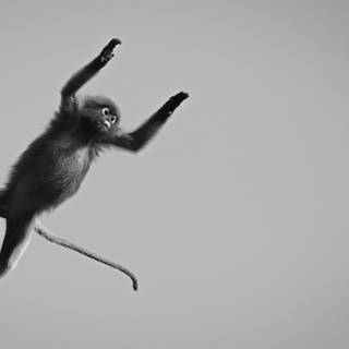 White monkey wallpaper