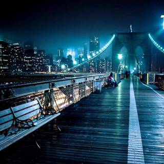 Bridge night HD wallpaper