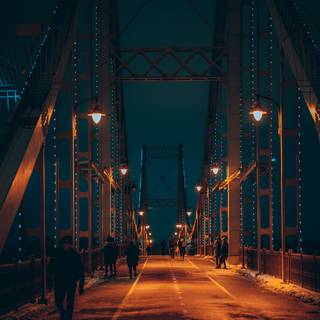 Bridge night HD wallpaper
