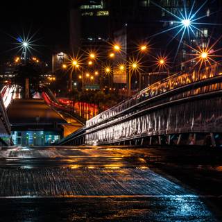 Bridge night HD wallpaper