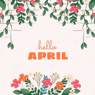 Hello April wallpaper