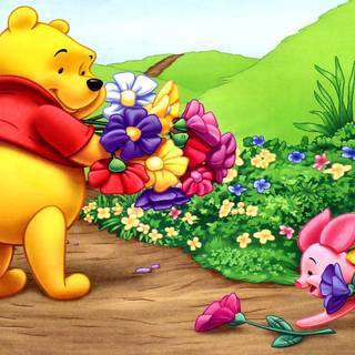 Cartoon spring desktop wallpaper