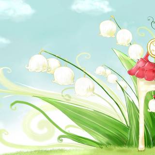 Cartoon spring desktop wallpaper