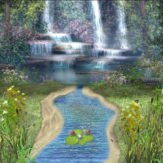 Cartoon spring desktop wallpaper