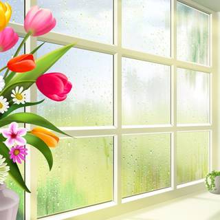 Desktop cartoon spring wallpaper