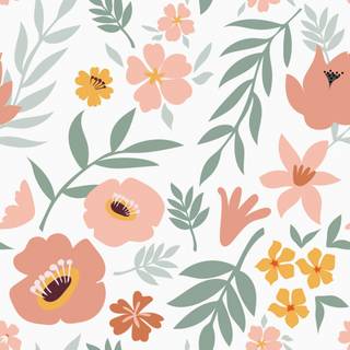 Peach spring flowers wallpaper