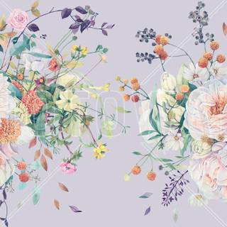 Peach spring flowers wallpaper