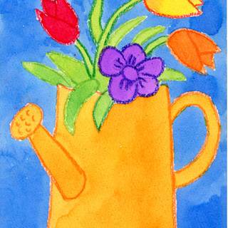 Spring flower drawing wallpaper