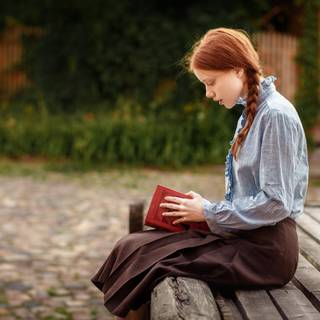 Girl book spring wallpaper