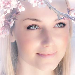 Girl book spring wallpaper