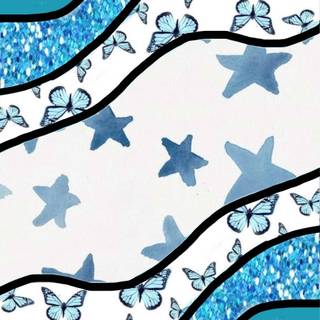 Preppy light blue wallpaper