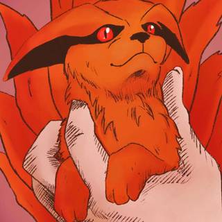 Cute nine-tailed fox wallpaper