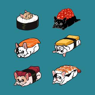 Sushi dogs wallpaper