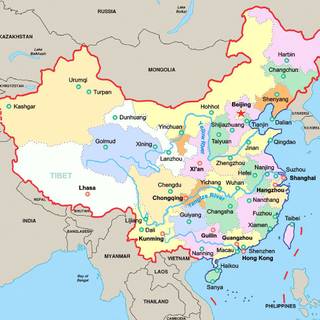 Map of China wallpaper
