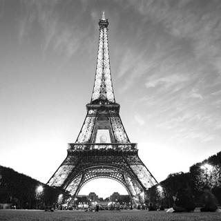 Paris black and white wallpaper