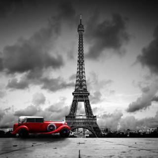 Paris black and white wallpaper