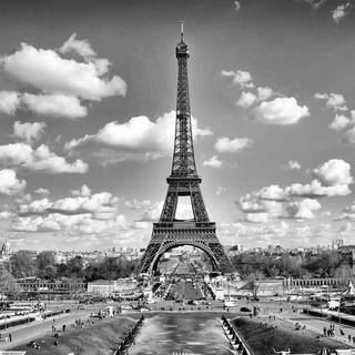 Paris black and white wallpaper